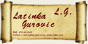 Latinka Gurović vizit kartica